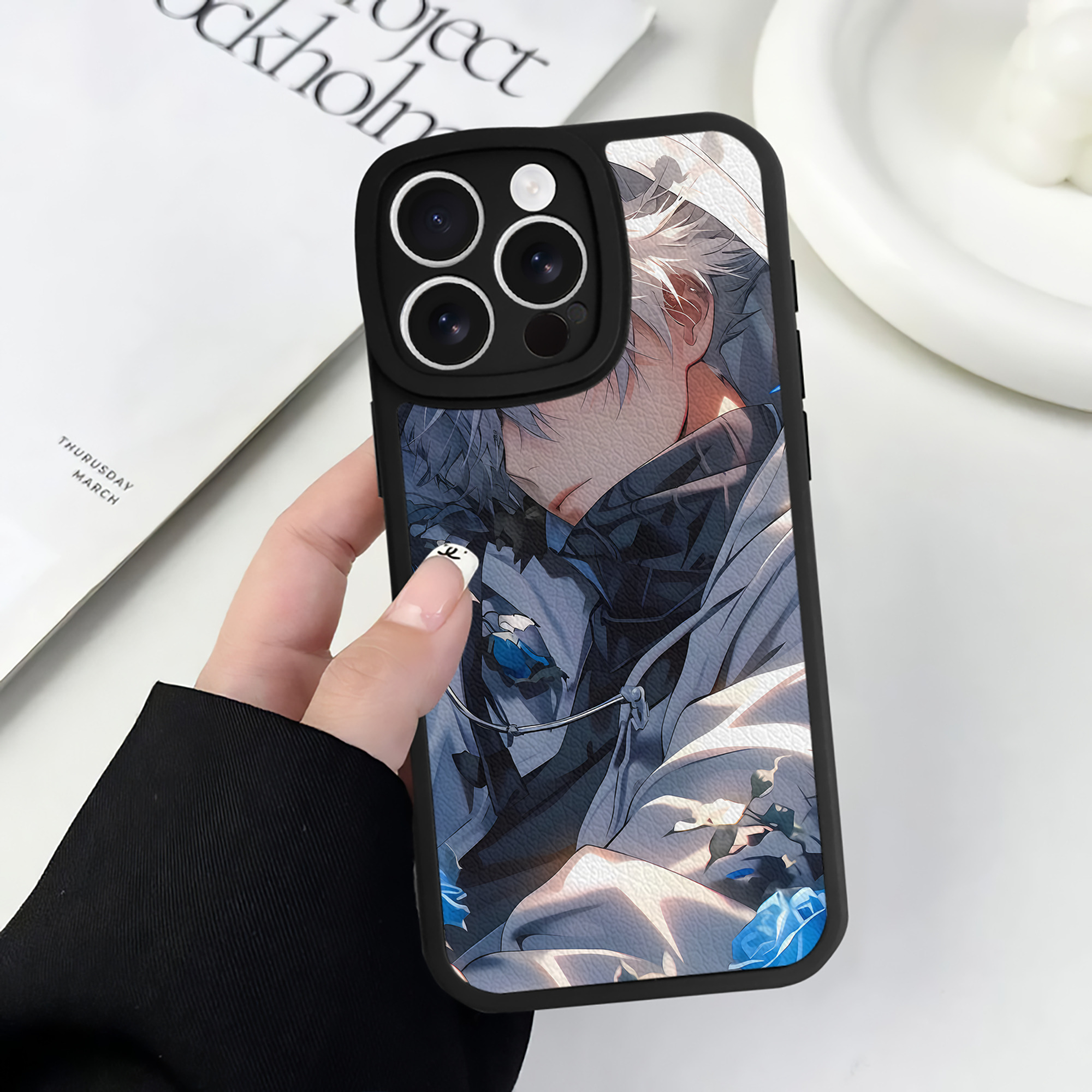 （画像用） 呪術廻戦 Jujutsu Kaisen 【iPhone 16シリーズ対応】シリコンスマホケース（レザー調） 材質：シリコン